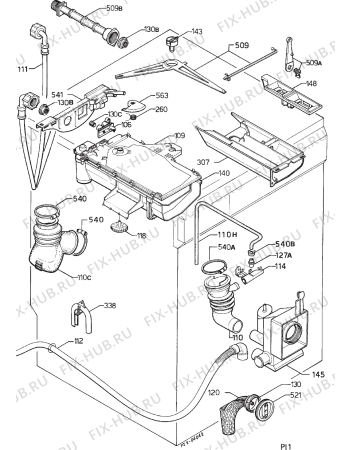 Взрыв-схема стиральной машины Zanussi WDJ1054 - Схема узла Hydraulic System 272